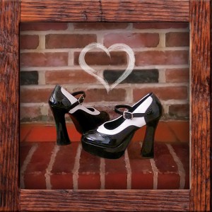 black and white platform shoes